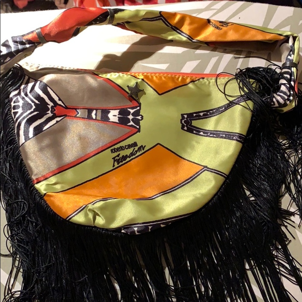 Cavalli patterned small handbag